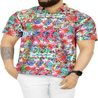 Bay Muška plaža Tropska cvjetna majica kratki rukav dolje na havajsku košulju za muškarce 4xl cvjeta,