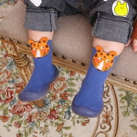 QXUTPO za bebe cipele čvrste topline pletene meke jedine gumene čarape sklizajte obuću za čarape