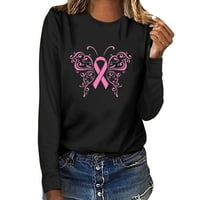 Fanxing Womenske fek za dojke Sweatshirt Shootobar ružičasta vrpca raka dojke preživjela dukserica s,
