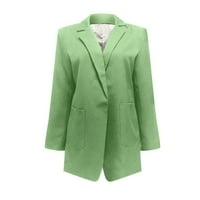 Ženski ljetni vrhovi kardigan casual dugih rukava, majice s dugim rukavima, okrugli izrez zeleni xl