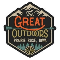 Prairie Rose Iowa The Great na otvorenom dizajn naljepnica vinilne naljepnice
