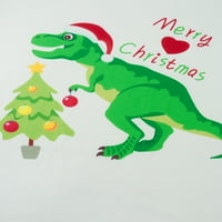 Porodica koja odgovara Božićne pidžame, Dinosaur Božićno drvo slovo Ispis vrhova Hlače Spavaće odjeće