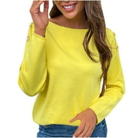 Ženska vježbanje Boho cvjetna košulja za tiskanu majicu O-izrez jednim riječima reč na ramenu pulover