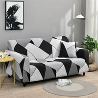 Crno-bijeli navlaka za dnevni boravak s klizalima poliesterski elastični kauč Poklopac za zaštitu kauč
