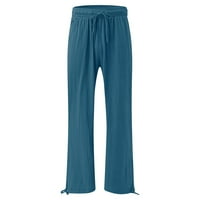Sanbonepd ženske pamučne ležerne hlače udobne radne pantalone s elastičnim papirnim papirnim hlačama