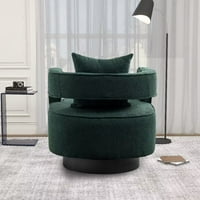 Swivelna akcentna stolica, otvorena stolica sa modernim udobnim kaučem na razvlačenje, ležaljka s metalnom