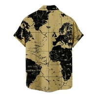 Havajske majice za muškarce Regularne fit gumb niz kratku rukavsku plažu rever majica Ljetni odmor casual