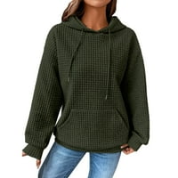 Duksevi Knqrhpse za žene Ženske duge dugih rukava Duksevi lagani pulover vrhovi prevelizirani duks za