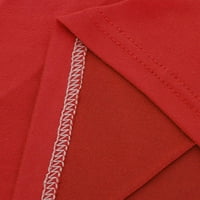 Košulje za žene Crvena prodaja Ženska kratka rukava Solidna boja Osnove Crewneck Casual Top Pulover