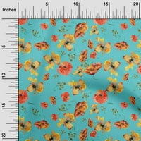 Onuone pamučne fleke tirkize plave tkanine cvijeće cvijeće ploča sa materijom materijal od tkanine za
