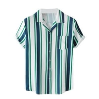 Mafytytpr velike i visoke košulje za muškarce Nova casual moda Casuan revel casual plaid majica s kratkim rukavima bluza i majica