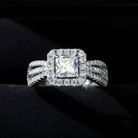 Prstenovi za djevojke Legura u invaliditeta Rhinestone ženski prsten Popularni izvrsni prsten jednostavan modni nakit