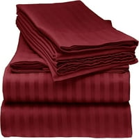 Broj nit Egipatski pamuk 4-komadni lim za krevet postavljen duboka džepna veličina pune boje burgundija
