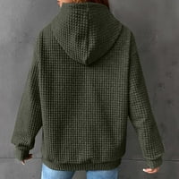 Manxivoo ženska dukserica Čvrsta casual pad pulover kapuljača Osnovne dukseve ženske modne bluze odjeću