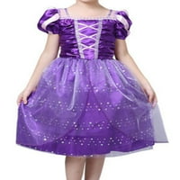 Dječje djevojke princeze bajke Aurora Rapunzel čipkaste haljine kostim