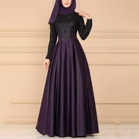Ljetna haljina za žene za žene muslimanske haljine kaftana arapskog Jilbab Abaya islamske čipke šivanje