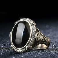 Prstenovi za ženske kapljice u obliku vodenog dijamanata Ljubiteljica Prsten šuplji prsten modni prstenovi legura crne boje