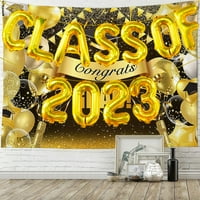 Čestitamo diplomskim pozadinama sa balonima klase fotografije pozadine za fotografije CAP Dizajn zlatnih tačaka ukrasi Foto studio za kat, 40x30 '', # 38