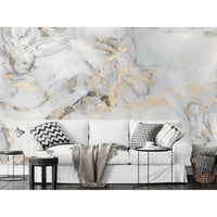 & K Domaći dekor LLC svijetlo sivi i isključeni bijeli mramorni uzorak Zlatna apstraktna Uklona tekstilna