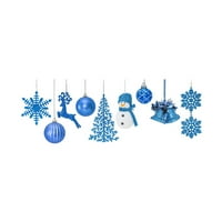 Božićni crtani solid patchflake zidne naljepnice za zabavu ukras uklonjiva statičke naljepnice