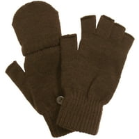 Zimske rukavice bez prstiju s rukavicama poklopca zaklopke, 56_Brown