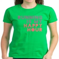 Cafepress - trčanje je moja majica Happy Hot - Ženska tamna majica