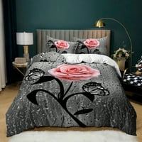Trodijelni uzorak ruže Umforter postavlja višebojni posteljinu