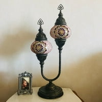 Lampa dvostruka stočna stolna svjetiljka marokanska noćna lampica svjetla boemska svjetiljka antikva