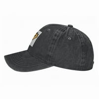 Muška bejzbol kapa, vanjska casual sportska kapa klasična zakrivljena rubna šešir - podesivi kaubojski šešir, digitalna ilustracija - crna