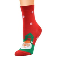 Čarape Božićne žene Pamučne čarape Print Debljine čarape protiv klizanja čarape za tepihe