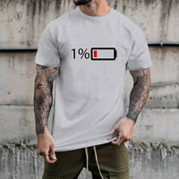 Majice za muškarce za muškarce Ljeto muško električno količina Ispis bluza s kratkim rukavima okrugli