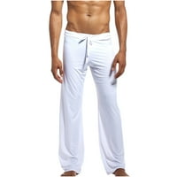 Clearsance Ryrjj muške svilene svilene joge vježbe hlače otvorene dne atletske lounge hlače nacrtavanje