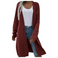 Cardigan za žene zimski pad kardigan srednje dužine stil kardigan kaput novi stil jesen i džemperi vrhovi