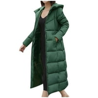 Giligiliso ženska jakna od poliestera odijela ženska modna zimskog dugačkog kaputa s kapuljačom drži
