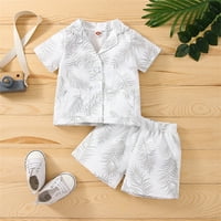 TODDLER Outfit Sets Ljetni baby Boys Majica s kratkim rukavima TOPS Ispis pantalone Dječje odjeće odijelo
