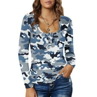 Plus size Flannel majice za žene Ležerne prilike ženske vrhove kratkih rukava pulover za dame Bluze