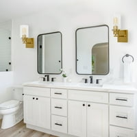 1-lagane crne zlatne zidne slike, jednostavno kupatilo od vanity svjetlosni čvorovi, metalna zidna svjetiljka s čistom staklenom hladovima, zidnom nosačem za kupaonicu Ogledalo spavaće sobe