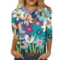 Rukovni vrhovi za žene Ljetni modni ispisani bluze Ležerne prilike plus podešavanje tuničke košulje
