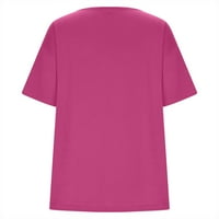 Penskeiy Women Plus Size Ležerne prilike kratkih rukava Majica s kratkim rukavima Majica Tunic Tops