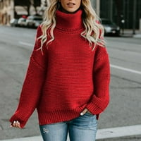 Bescita ženska casualsolidna boja casual debela linija dugih rukava duks duks džempera