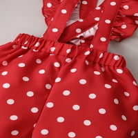 Dojenčad za bebe Ljetne kratke hlače Outfits Jawberry Print TOP TOP WAVE SOCKENDER HORTCES sa trakom za glavu 9- mjeseci