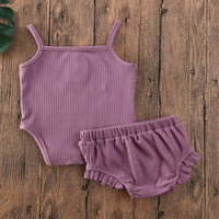 Gupgi Toddler Baby Girl Knit bez rukava Romačice + Bloomers Shorts Outfits