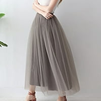 Eguiwyn ženska visoka struka velika suknja elastična mrežasta suknja od suknje TUTU Puffy suknja