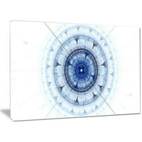 Dizajnerska umjetnost 'Kabalistička plava fraktalna sfera' grafička umjetnost na omotanu platno