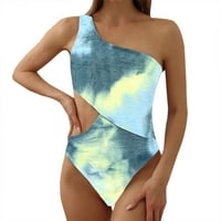 Ženski kupaći kostimi Dame Ljetni kupaći kostimi naborani tkaninu moda Jedno rame Bikinis za žene
