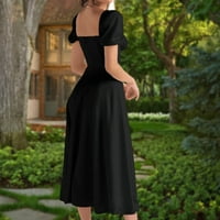 Lady Elegantna haljina lisnata rukava split haljina velika ljuljačka haljina proljetna ljetna odjeća