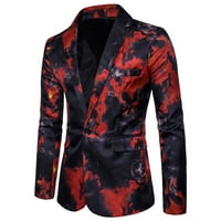 Kaputični jakne za momak jedan gumb plamen ispiha tanka prikladna performanse odijelo vanjske crvene