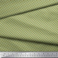 Soimoi Green Japan Crepe Satin Tkanina Bešavna damaska ​​ispis tkanina sa dvorištem široko