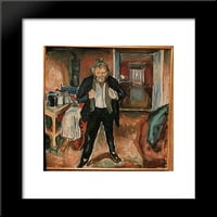 Samoportret uokvirena umjetnička print Munch, Edvard
