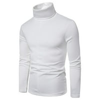 HOmenesgenics muške majice meka polovno muške košulje casual pulover topla majica za dno košulje